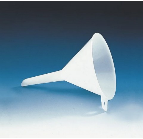 Entonnoir en polypropylene diametre 75 mm  diametre de tige 10 mm longueur de tige 55mm