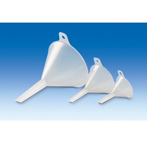 Entonnoir polypropylene diametre 150mm volume 817 ml longueur 220 mm diametre interne de la tige 15 