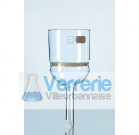 Entonnoirs filtrant a fentes (entonnoir Buchner ), 125 ml, diametre de plaque 60 mm, diametre de tig
