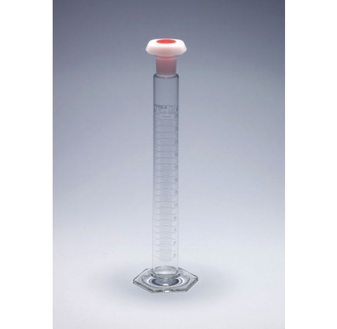 Eprouvette en verre Pyrex, classe A,bouchee  PE, 1000ml