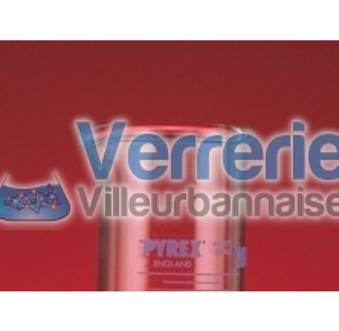Eprouvette 50ml gradue au 1 ml usage intensif verre Pyrex Diam. Ext. 22 mm Haut. 200mm