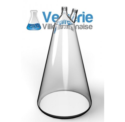 Erlenmeyer 2 litres bicol filetage SVL15 , borosilicate glass