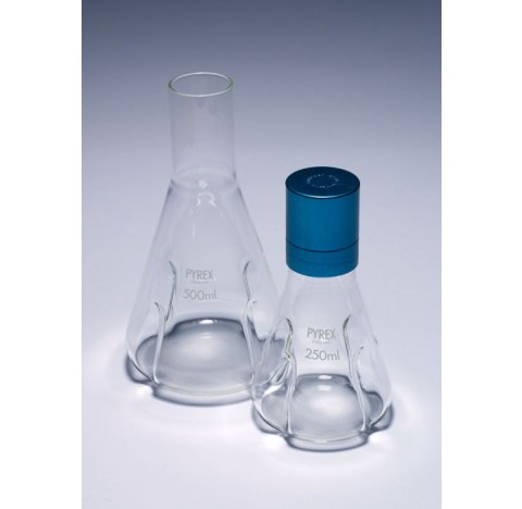 Fioles coniques 2000 ml avec deflecteurs et bouchon a vis