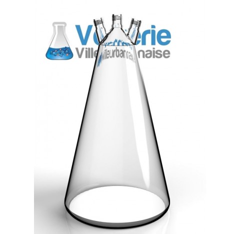Erlenmeyer 10 ml tricol filetage SVL15 , borosilicate glass