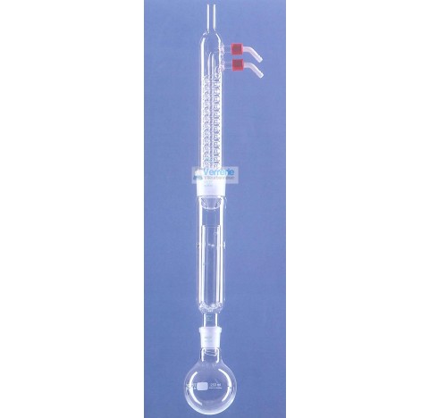 Soxhlet de Twisselmann 100 ml complet  pour l'extraction de solides constitue d'un ballon de 250 ml 