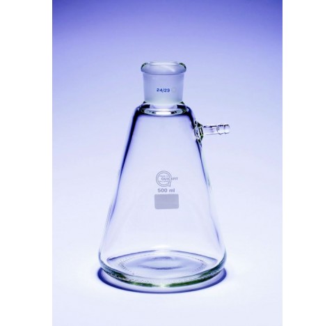 Fiole a filtrer a olive a tubulure verre 500ml 29/32