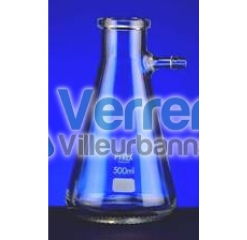Fiole a vide 500 ml olive en verre Pyrex Dim: Diam de la bas 105 mm Diam int du col 34 mm Haut. 185m
