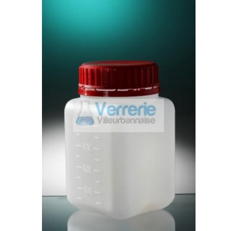 Flacon carre 500ml Polyethylene haute de LC520-01
