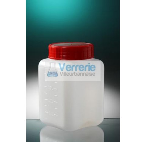 Flacon carre 500ml Polyethylene haute de LC500-25