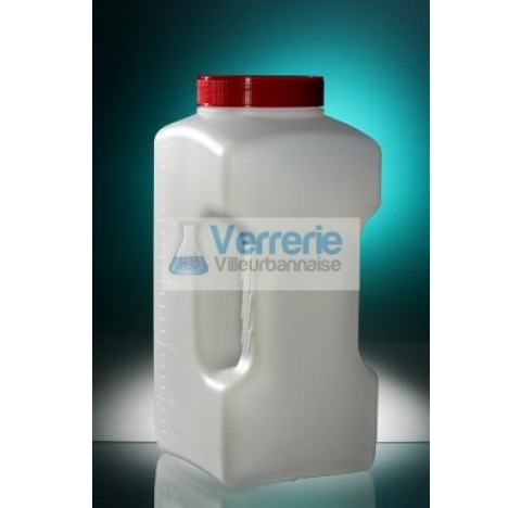 Flacon carre 2,7L Polyethylene haute den F2700-02