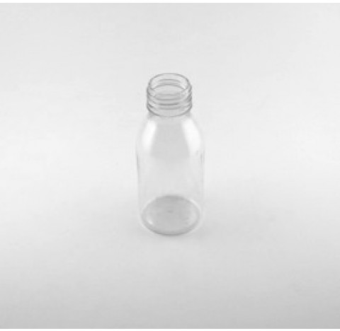 Flacon 100 ml en PET cristal bague PP28
