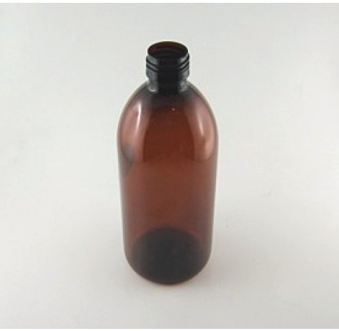 Flacon 500 ml en PET brun bague PP28