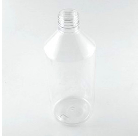 Flacon 500 ml en PET clair bague PP28