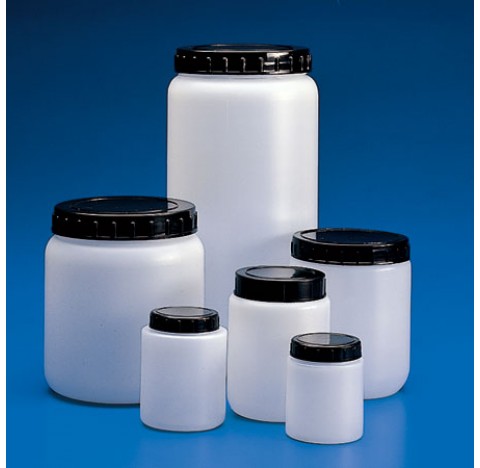 Flacon a poudre HDPE 1500ml diam ext 111 mm hauteur 182 mm diam int du col 87mm  plastique Kartell