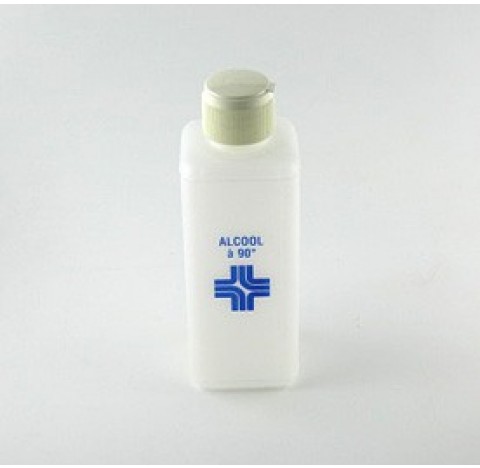 Flacon carre 250 ml en PEHD bague PP28