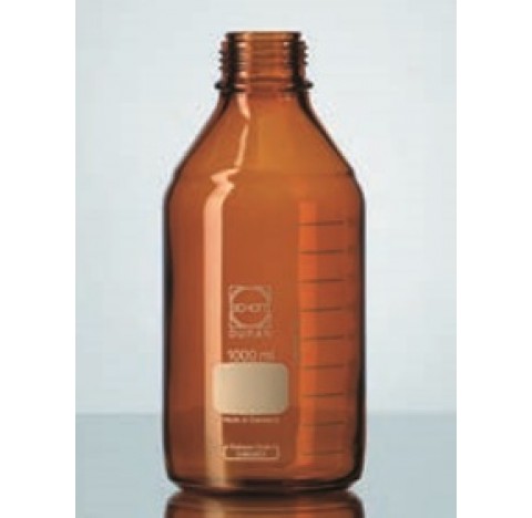 Flacons de laboratoire 100 ml GL45 pressure plus verre brun sans bouchon diametre 56 mm hauteur 100 