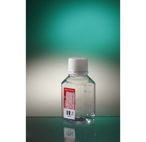Flacon octogonal 250ml PET gradue hauteur 145 mm  diametre d'ouverture 31,7 mm longueur x largeur 63