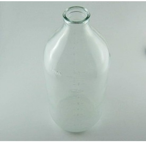 Flacon a perfusion 1000 ml verre blanc, 1 litre Borosilicate type 1 bague SERT32