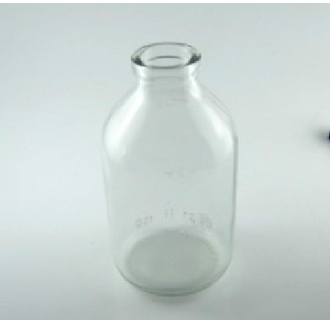 Flacon a perfusion 250 ml verre blanc sodocalcique traite type 2 (evite la migration des ions sodium