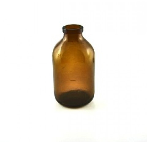 Flacon a perfusion 250 ml verre jaune sodocalcique traite type 2 (evite la migration des ions sodium
