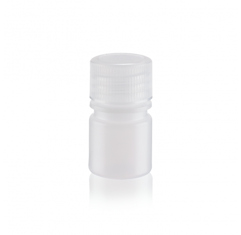 Flacon a goulot etroit antifuite 8 ml en LDPE, 0,3 oz, avec bouchon visse 20-410, naturel, 25 mm dia