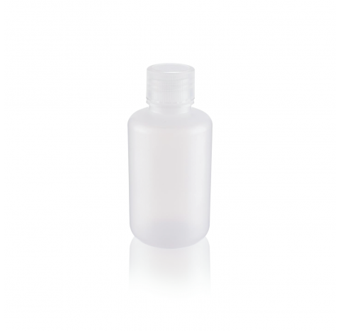 Flacon a goulot etroit antifuite 15 ml en LDPE, 0,5 oz, avec bouchon visse 20-410, naturel, 25 mm di