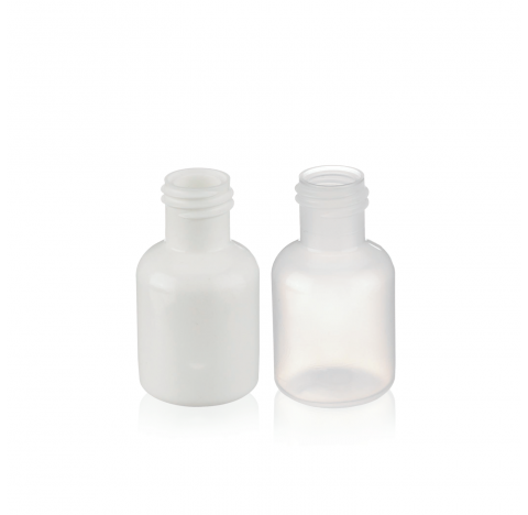 Flacon compte-gouttes 10 ml, LDPE blanc, a utiliser avec bouchon visse 15-415 et pointe compte-goutt