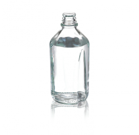 Flacon de milieu, 1000 ml, verre borosilicate clair, non gradue, avec bouchon plein 38-430 phenoliqu