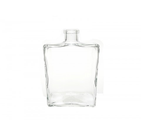 Flacon de parfum 1000 ml en verre blanc forme carre