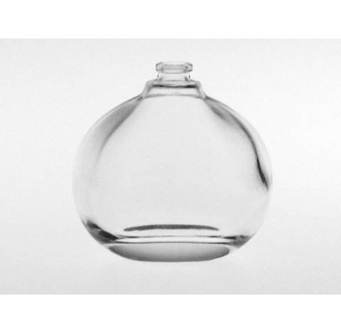 Flacon de parfum 100 ml en verre blanc forme Serena vaporisateur bague FEA 15