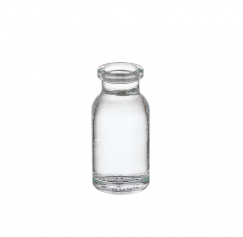 Flacon a serum 10 ml, verre borosilicate clair, dimensions du goulot: 13 mm DI x 20 mm DE, dimension