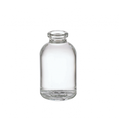Flacon a serum 30 ml, verre borosilicate clair, dimensions du goulot: 13 mm DI x 20 mm DE, dimension
