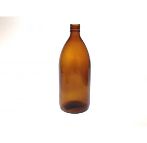 Flacon sirop 1200 ml verre jaune sodocalcique jaune bague 31.5B