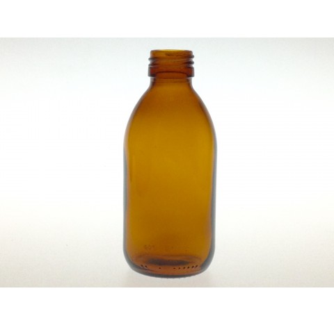 Flacon sirop 200 ml verre jaune sodocalcique jaune bague PP28