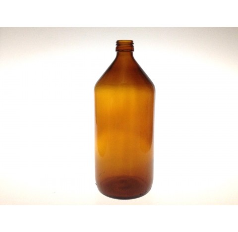 Flacon sirop 1000 ml forme Veral verre jaune sodocalcique jaune bague PP28