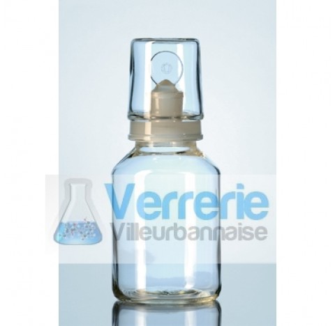 Flacons a acides, brun, complet, 1000 ml  . Duran Schott