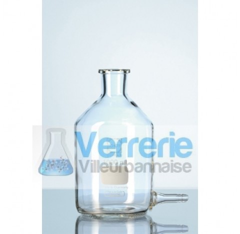 Flacon a niveau, 1000 ml diametre 111 mm hauteur totale 200 mm, diametre externe de l'olive 11mm dia