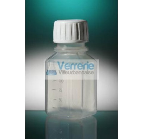 Flacon octogonal 125ml Polyethylene tere P125B-06