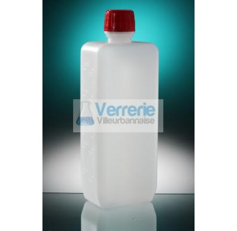 Flacon rectangulaire 500ml Polyethylene FV500-04