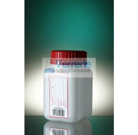 Flacon carre 500ml gradue hauteur 128 diametre HLC520-01