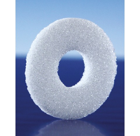 Plaque filtrante avec trou central diam 11mm Diam 30 mm porosite 1 Fritte DURAN avec trou,D. 30mm,