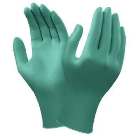 Gant en nitrile vert, TouchNTuff , Ansell, taille 9,5-10 modele 92-600 longueur 240mm boite de 100