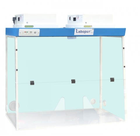 Hotte a filtration H12 a 2 Modeles de filtration a Passage a mains, dimensions exterieures (LxPxH) 1