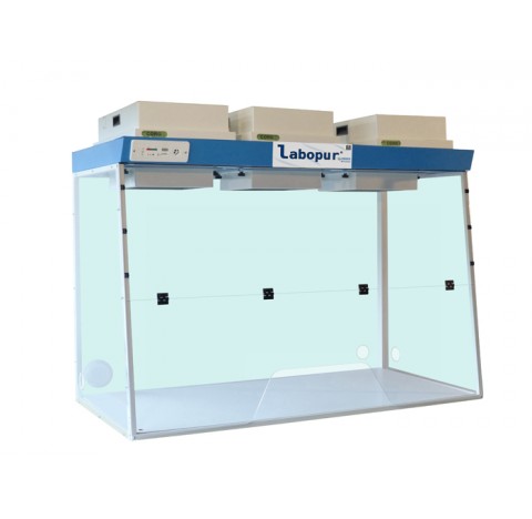 Hotte a filtration H15 a 3 Modeles de filtration a Passage Trapeze, dimensions exterieures (LxPxH) 1