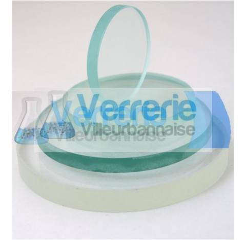 hublot verre borosilicate diametre 10mm +/-0,3mm epaisseur 19mm +/-0,5mm, tres bonne resistance ther