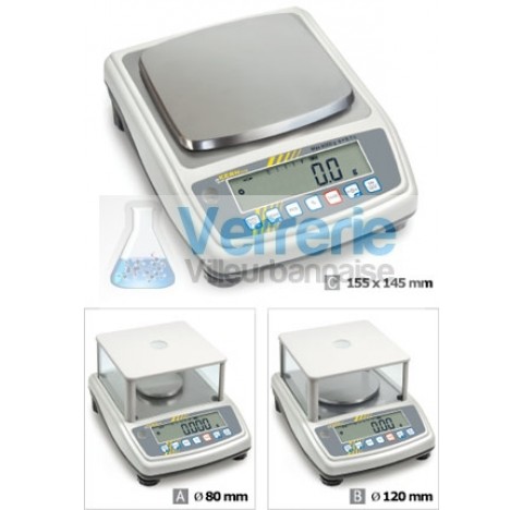 Balance de precision Kern de laboratoire Plage de mesure Max :120g precision Kern : 0,001g dimension