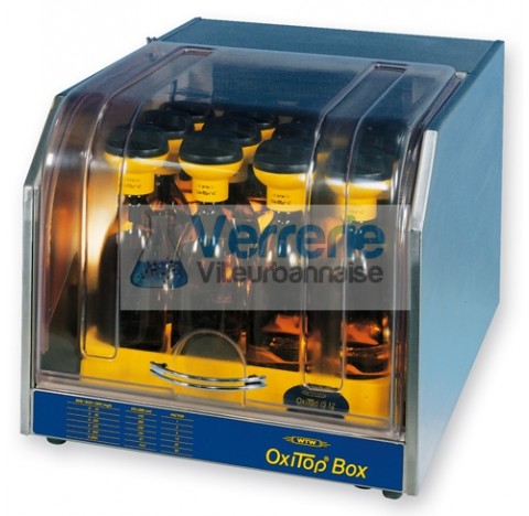 Enceinte thermostatique DBO WTW OxiTop modele de paillasse avec couvercle transparent, pour maximum 