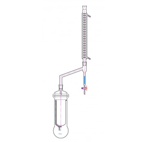 Kumagawa 1 L complet avec ballon 1 litre et support cartouche diametre int. 75mm long 250 mm avec co