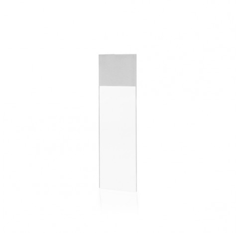 Lames porte-objets, avec bords depolis 90ø, blanc, 25x75x1mm