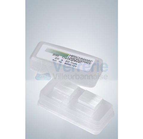 Lamelles verre couvre objet 18X18 mm pour microscopes DIN 58 884 5 packs de 200 pieces CE d'apres IV